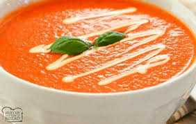 In under 30 minutes, you have a classic plant based soup with a rich basil flavor. Easy Tomato Basil Soup Butter With A Side Of Bread