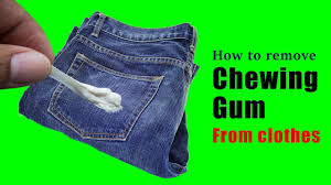 Pull off the gum from clothing along with the cardboard. How To Remove Gum From Clothes With Proven Methods Lovetoknow