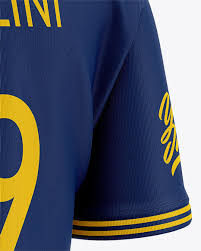 Download Men S Soccer Jersey Cricket Jersey Mockup Back Half Side View Of Polo Shirt In Apparel Mockups On Yellow Images Object Mockups
