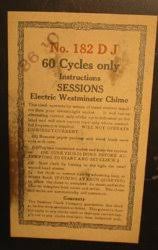 View all items from los angeles sip & sell sale. Sessions Electric Mantel Clock No 182 D J Nawcc Forums