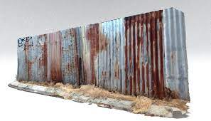 Rusty Metal Fence 3d Model Turbosquid 1353724