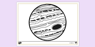 The resource includes large black and white illustrations of the planets and each is labeled. Free Planet Jupiter Colouring Sheet Teacher Made