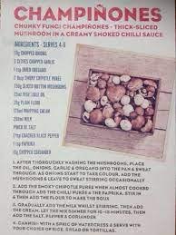 Las Iguanas Receipe It Is Currently Back On The Menu But Just In Case It Disappears Again Chipotle Cr Stuffed Mushrooms Creamy Mushrooms Chilli Sauce