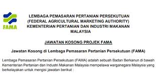 B) kementerian/jabatan/ badan berkanun/kuasa tempatan. Permohonan Jawatan Kosong Di Fama Kelayakan Pmr Pt3