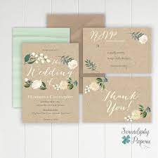 Rustic Wedding Invitation Set Printable By Serendipitypaperieco Wedding Stationery Wedding Invitations Diy Wedding Stationery