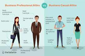 Business Professional Attire Vs Business Casual Attire In 2021 Business Professional Attire Business Casual Attire Business Casual Dress Code
