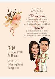 Caricature Wedding Invites Caricature Wedding Caricature Wedding Invitations Engagement Invitation Cards