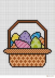 Donations provide prize money for contests, help cover hosting costs and. Pixel Art Panier D Oeufs De Paques Par Tete A Modeler