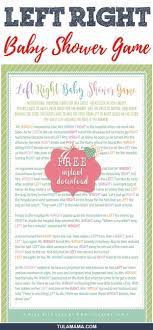 The Left Right Baby Shower Game Free Printable Baby Shower Games Girl Shower Favors Printable Baby Shower Games