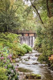 Bodnant Garden Waterfall Bridge By Christine Smart Garden Waterfall Waterfall Paintings Waterfall