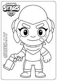 In brawl stars you play with a character that is divided into six types: Printable Brawl Stars Shelly Pdf Coloring Pages