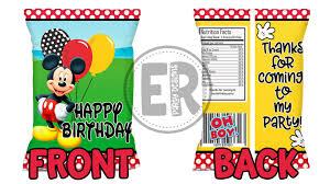 Are you looking for chip bag design templates psd or ai files? Free Mickey Mouse Chip Bag Ellierosepartydesigns Com