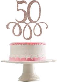 Edible gold & silver decorations. Buy 50 Cake Topper 50th Birthday Cake Topper Rose Gold 50th Birthday Party Decorations 50 Birthday Decorations For Women 50 And Fabulous Cake Topper Double Sided Glitter Online In Indonesia B08cbcwj9h