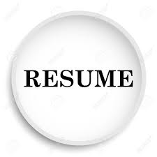 A hiring manager would look at your. Resume Icon Resume Website Button On White Background Stock Photo Picture And Royalty Free Image Image 75400846