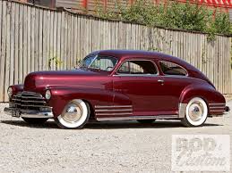 Red, w/black fenders w/silver trim, gold, black, & beige tampos, 'swing with hot wheels big band. 1948 Chevrolet Fleetline Aero It S Surprising What The Right Color Will Do For A Car Design Chevy Trucks For Sale Chevy Trucks Chevy