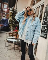 Working Part Time Hardly Working Want Get Repeat Fall Jackets Outfit Denim Jacket Outfit Fall Denim Jacket Outfit Winter Pair it up with winter plaid shirts. denim jacket outfit fall
