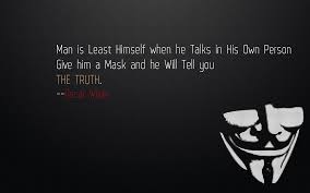 Minimalistic Quotes Masks Oscar Wilde V For Vendetta Wallpaper 2560x1600 13840 Wallpaperup Badass Quotes V For Vendetta Quotes Hd Quotes