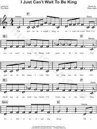 I Will Wait For You Piano Sheet Music Free Print And Download I Just Can T Wait To Be King Sheet Music From The Lion King Sheet Music Piano Music Easy Piano Sheet Music Free Piano Sheet Music Beginners