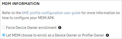 To preconfigure the information below automatically; Prepare Knox For Android 11