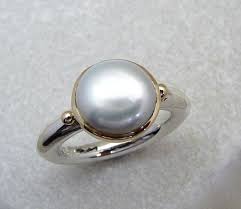 Black And White Pearl Rings Silver Large Pearl Silver Ring Pearl Rings Women Silver Ring Pearl Silver Ring White Pearl Silver And Gold Silver Ring Designs Pearl Ring Design Silver Pearl Ring