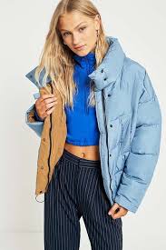 Light Before Dark Light Blue Contrast Lining Pillow Puffer Jacket Jackets La Fashion Clothes For Women