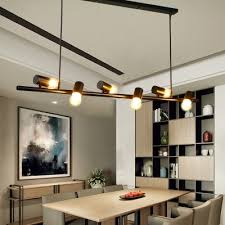 Shop wayfair for kitchen lighting to match every style and budget. Kitchen Linear Island Fixture Metal 6 8 Lights Vintage Style Black Ceiling Lamp Takeluckhome Com