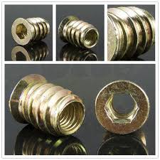 10pcs Lot M6 6x15mm E Nut Wood Insert Nut Dowel Screw Fixing For Furniture Legs And Bun Feet Free Shipping In Wood Insert Furniture Legs Furniture Makeover Diy