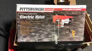 Join facebook to connect with pittsburg engine hoist and others you may know. Harbor Freight Electric Hoist And Trolley Set Up 4 I Beam By J Knapp