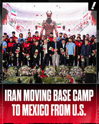 Iran's soccer federation says FIFA has approved a move the team's base camp  for the 2026 World Cup to Mexico from the U.S. While FIFA has not confirmed  the move, president Mehdi
