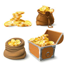 New years gold is an online slot developed by playtech. Golden Coins Stacks Coin In Old Sack Large Gold Pile And Chest By Tartila Thehungryjpeg Com