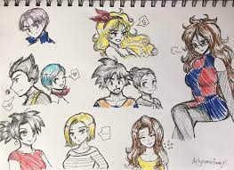 Dragon ball media franchise created by akira toriyama in 1984. Sketchdump Dragon Ball Z Characters In My Art Style Dragonballz Amino