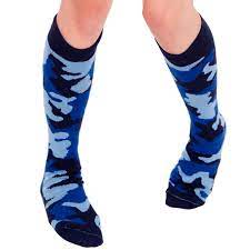 Blue Army Camouflage Knee Socks