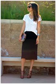 Black And White Skirt Outfit 101 Ways To Style A Plain White Tee For Summer Fashion Plain White T Shirt Style