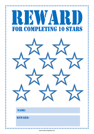 Star Reward Chart For Children Templates At