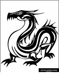 Top 25 dragon coloring pages for preschoolers: Oriental Dragon Tattoo Coloring Page Free Print And Color Online