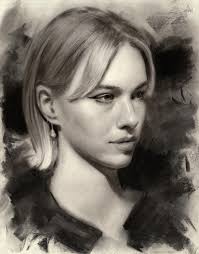 A commission piece. Charcoal 4x6. 13x11 framed.