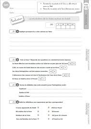 J ai 3 documents doc 1 ; Cm1 Sciences Et Technologie Evaluations La Revolution De La Terre