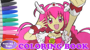 Doki puri nuri / coloring pages. Glitter Force Glitter Lucky Coloring Smile Precure Cure Happy Coloring Page Youtube