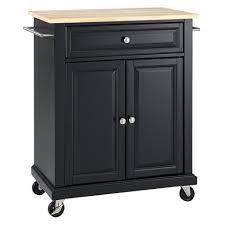 Check out our kitchen island cart selection for the very best in unique or custom, handmade pieces from our bar carts & bars shops. Wood Top Portable Kitchen Cart Wood Black Crosley Target
