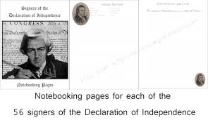 Signers Of The Declaration Of Independence Notebooking Pages World History Teaching Declaration Of Independence World History Lessons