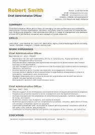 chief administrative officer resume