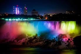 Niagara Falls is illuminated in rainbow colours for Pride Month. 🏳️‍🌈