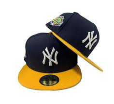 Navy blue yankees fitted hat. New York Yankee Navy Blue Top And Yellow Visor Fitted Sports World 165