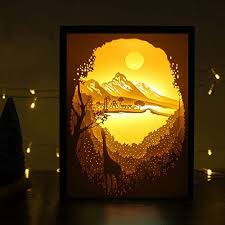 Papercut Light Boxes 3d Shadow Box Led Light Night Lamp Decorative Mood Light For Kids And Adults Baby Nursery Kids Bedroom 3d Shadow Box Shadow Box Light Box