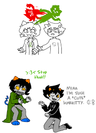 MSPA Booru - blood karkat vantas katnep nepeta leijon newtypehero shipping  silhouette text | 165665