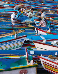 A Scene At Kovalam Beach Kovalam Old Boats Boat