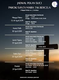 Misa malam paskah 3 april 2021 di gereja paroki santo fransiskus assisi singkawang. Jadwal Misa Khusus Gereja Katolik Santa Maria Tak Bercela