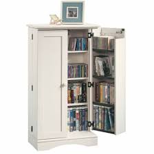 Locking drawer with full extension slides holds letter, legal, or european size hanging files. Sauder Harbor View Multimedia Storage Cabinet Antiqued White 158050 Sauder Furniture