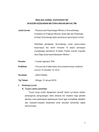 T.e erlanger, j.keiser, j.utzinger publikasi : Contoh Telaah Jurnal Keperawatan Juru Kunci Soal