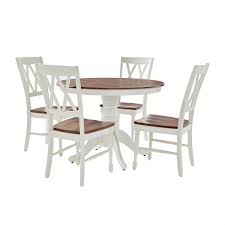 Shop our best selection of round kitchen & dining room table sets to reflect your style and inspire your home. Crosley Furniture Shelby 5 Piece White Round Dining Set Kf13039wh The Home Depot